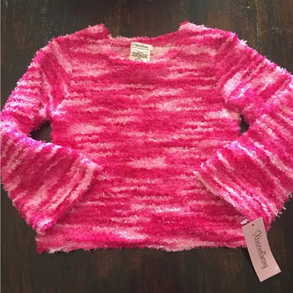 NWT Xtraordinary Girls Pink Long Sleeve Top size 5